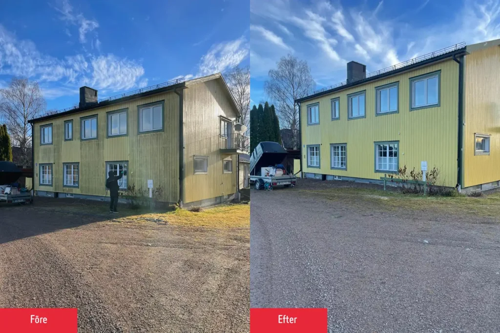 Så tvättar proffs fasaden skonsamt